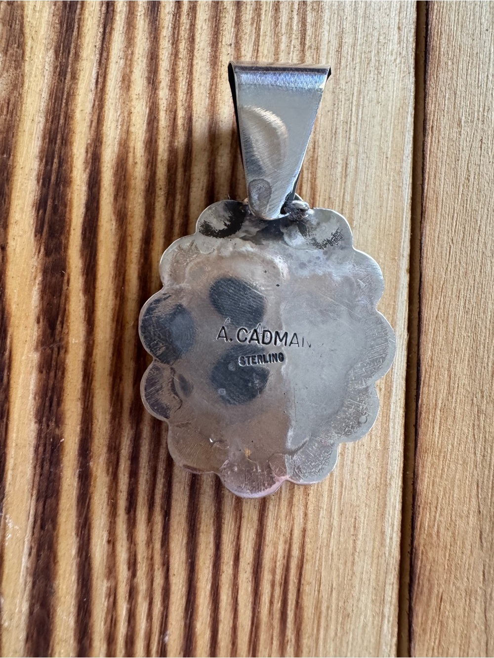 Andy Cadman Sterling Silver Royston Turquoise Oval Pendant - Picture 2 of 5